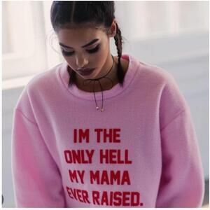 DOLLS KILL x DAYDREAM NATION Couch Surfer Sweatshirt Cotton Candy Pink XS NWT